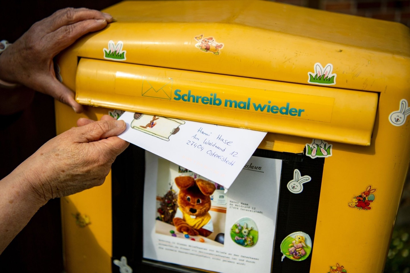 Der Osterhase Hanni Hase und sein Team wollen jedes Schreiben beantworten.