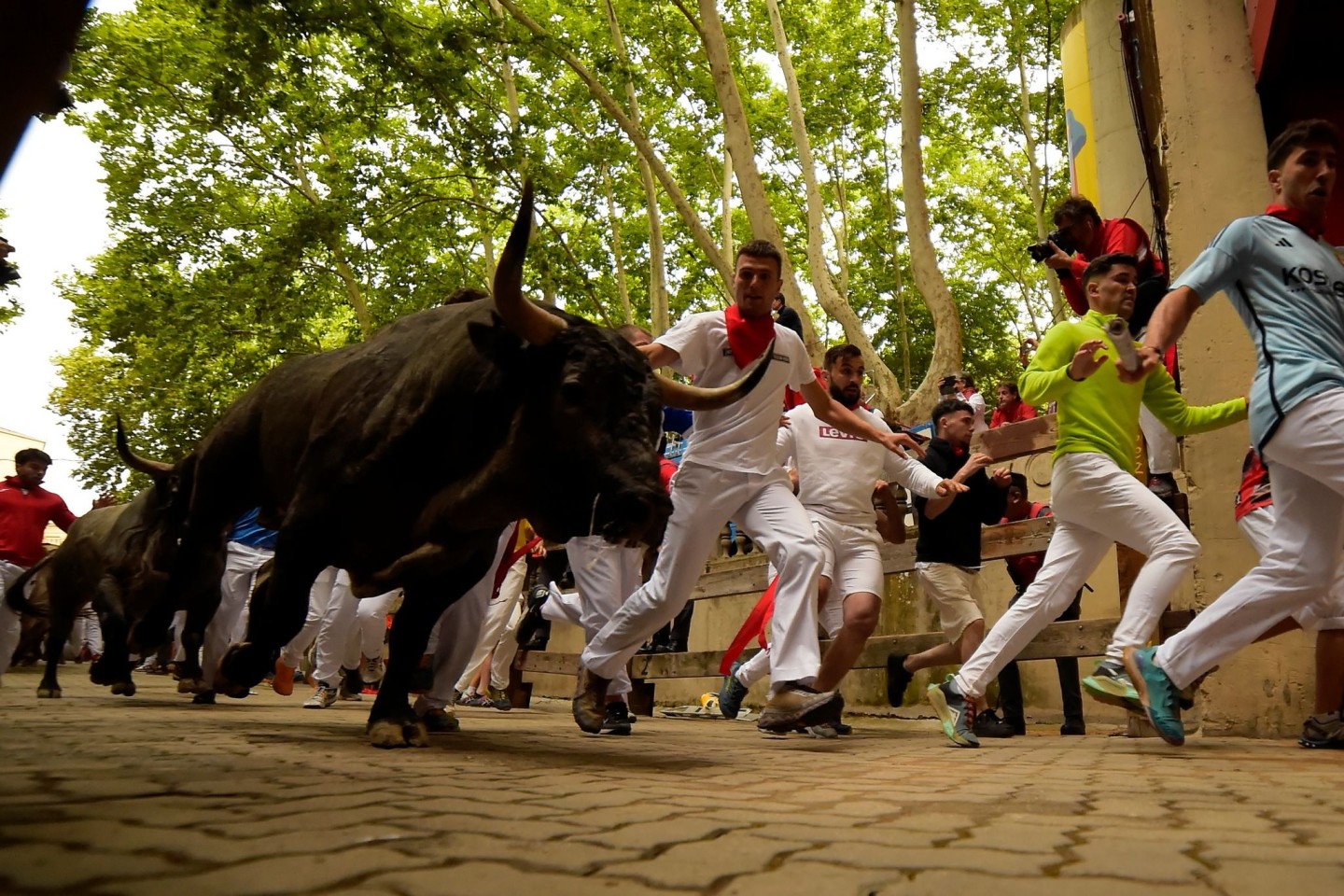 Die berühmteste Stierhatz Spaniens findet in Pamplona statt. (Archivbild)