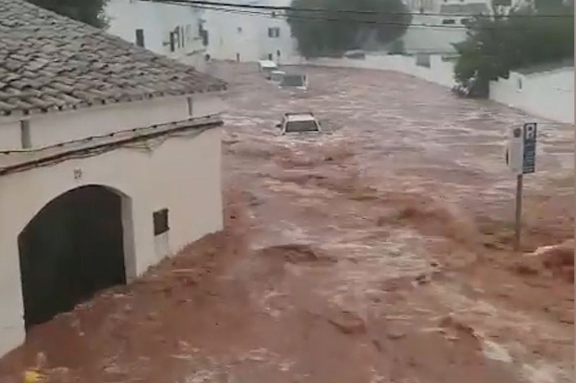 Menorca wurde von den heftigen Unwettern über dem östlichen Mittelmeer am heftigsten getroffen. 