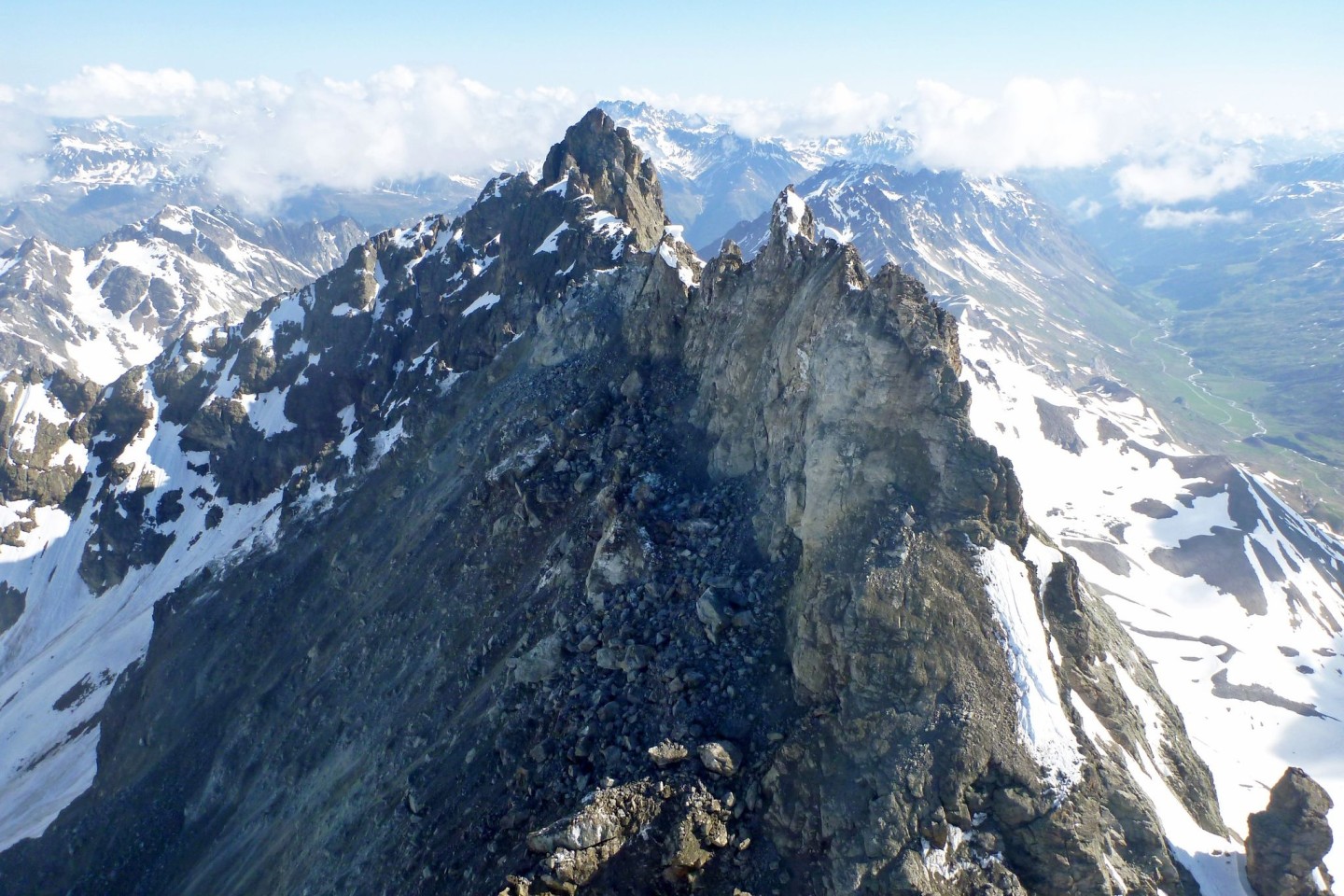 Das Fluchthorn in Tirol ist durch den Felssturz geschrumpft.