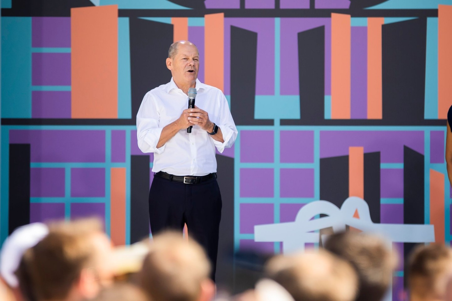 Bundeskanzler Olaf Scholz beim Tag der offenen Tür der Bundesregierung.